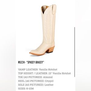 Cowgirl boots Cream Macy Bean